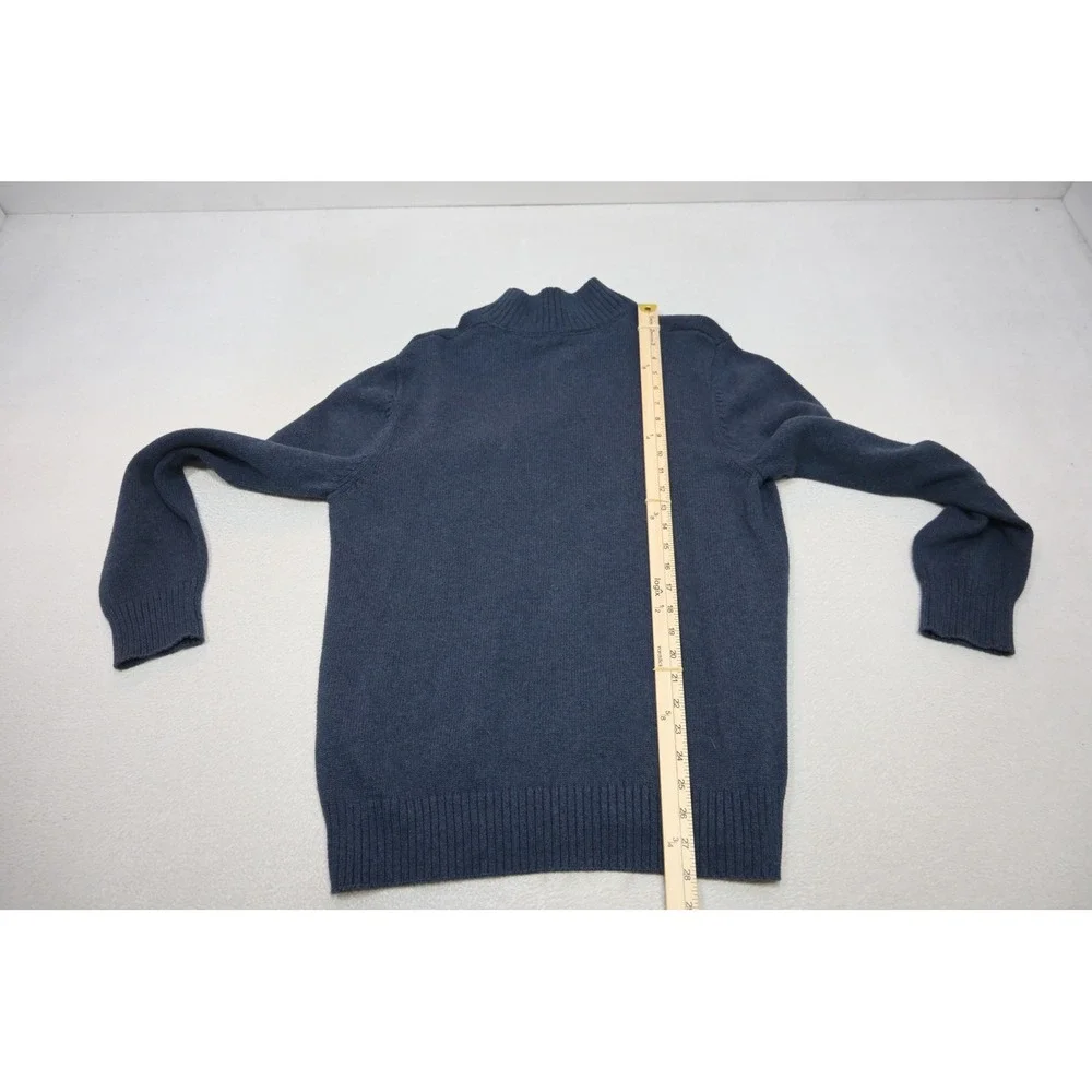 Lucky Brand Sweater Mens‎ Large Blue Excellent Mock Neck Button Pocket